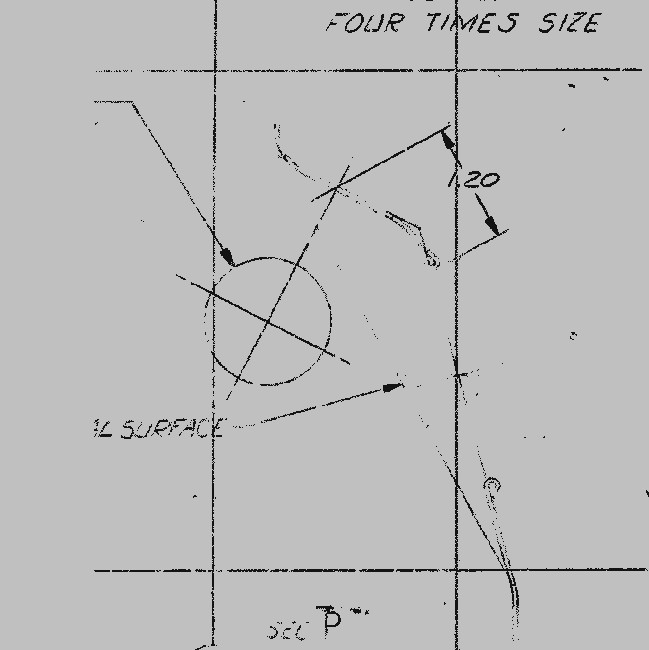 1969-70 Rad support drawing lower hole section P